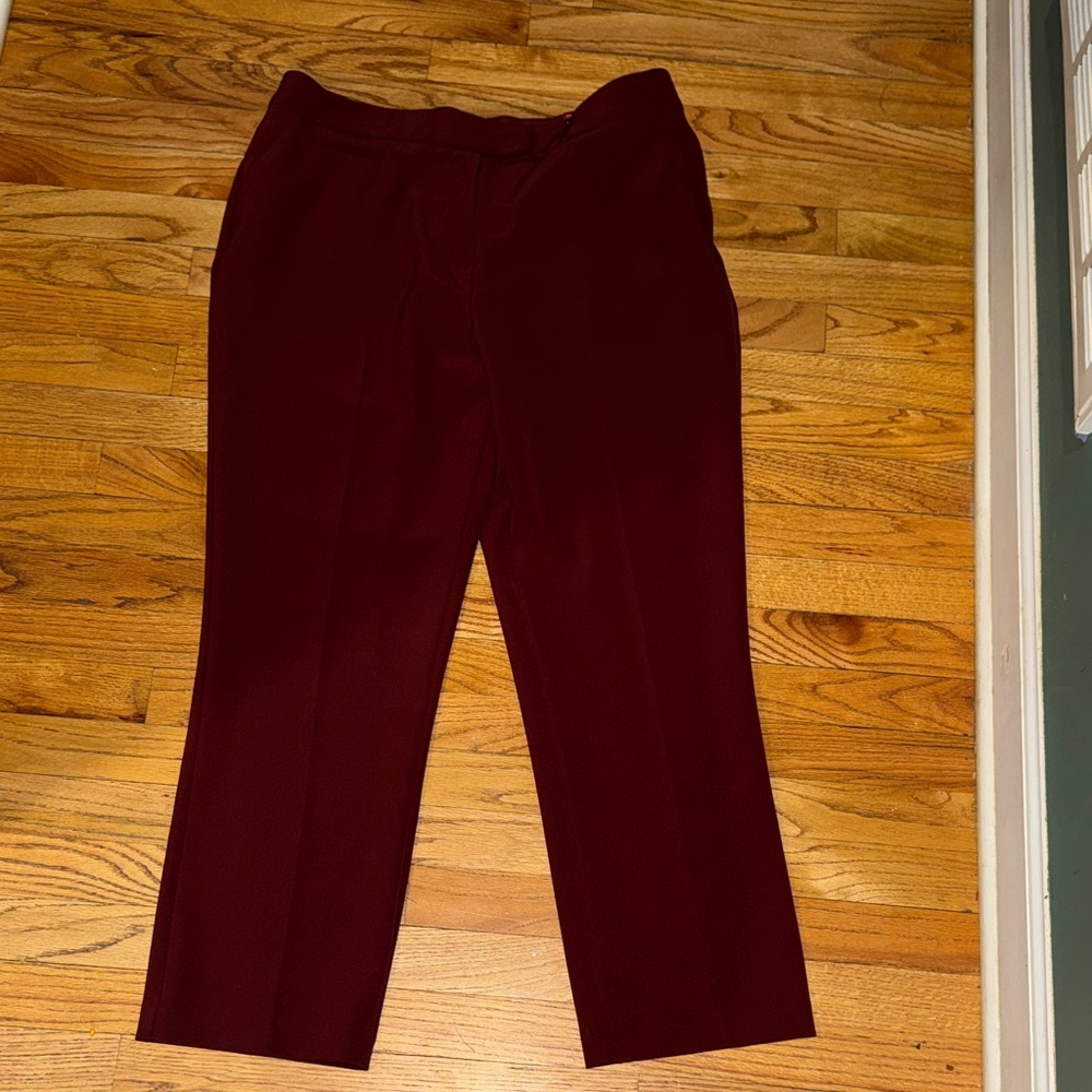 Investments Women's Burgundy Trousers size 14S. ‎ NWT
